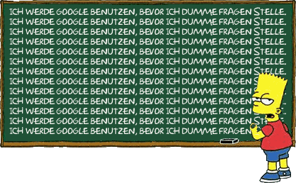 Bart an der Tafel: ich werde zuerst in Google suchen...